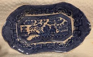 Antiguo ALLERTON'S Ltd Inglaterra Azul y Blanco Sauce Ovalado Plato Plato Plato Plato Plato - Imagen 1 de 10