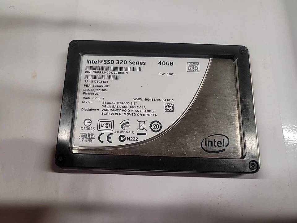 SSD - Intel 320 Series - 40GB *Used* - Image 1 of 2