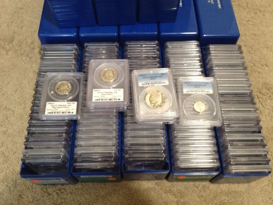 ESTATE SALE US GRADED COINS ▶PCGS NGC◀ 2 SLAB LOT/SILVER GOLD OLD WHOLE SALE LOT - Image 1 of 4