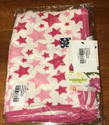 Kickee Pants Girl Bamboo Flamingo Star Swaddling Blanket Swaddle New - Image 1 of 4