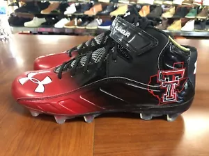 Men's Size 13 Under Armour Texas Tech 4D Foam Football Cleats 1237073-992 - Picture 1 of 6