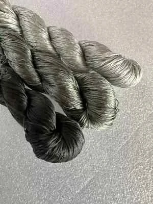 100%mulberry silk hand-dyed wrapping/velvet flower Twistless nosplit silk thread - Image 1 of 2