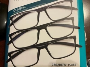Design Foster Grant Full Frame Flexible Readers Reading Glasses 3 PK +2.0 OPEN - Picture 1 of 1