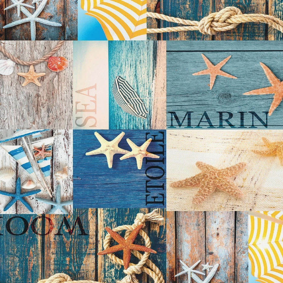 Wachstuch Tischdecke Meterware Maritim C140733 eckig rund oval abwaschbar - Bild 1 von 1