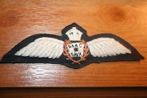 EARLY SOUTH AFRICAN AVIATION CORPS PILOTS WING AIR FORCE FLYING CORPS - Picture 1 of 1