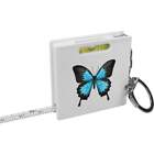 'Blue Ulysses Swallowtail Butterfly' Keyring Tape Measure (KM00036615)