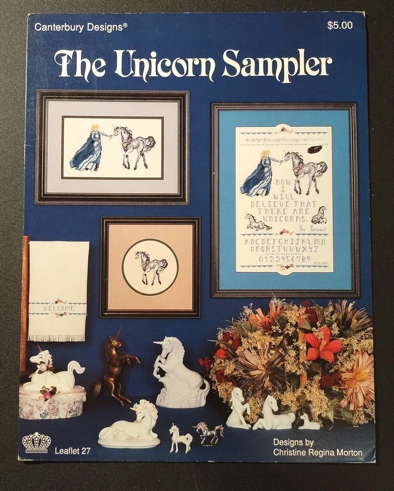 l Canterbury Designs THE UNICORN SAMPLER Counted Cross Stitch - Image 1 of 2