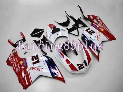 Red White Blue ABS Injection Fairing Kit Fit for 2007-2011 Ducati 1098 848 1198 - Изображение 1 из 4