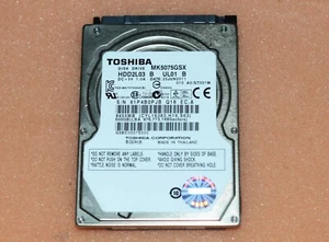 Toshiba MK5075GSX 500GB SATA/300 5400RPM 8MB 2.5 Hard Drive - Bild 1 von 3
