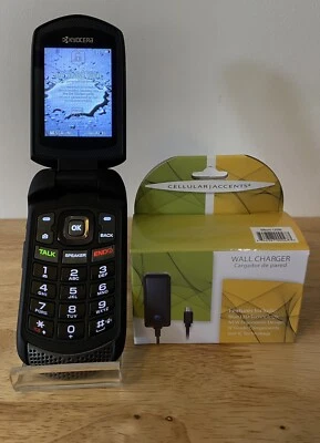 *NEAR MINT* SPRINT Kyocera DuraXTP E4281 Black PTT 3G Rugged Camera Flip Phone - Image 1 of 4