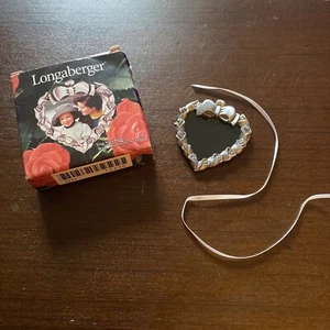 Longaberger Pewter Heart Tie-on/Frame 1998 New in Box 72770 - Picture 1 of 1