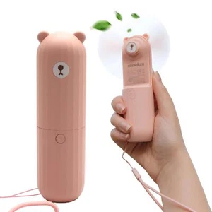 Mini Hand Held Fan, 2500mAh Battery Operated, USB Rechargeable Pocket Bear Fan - Picture 1 of 9