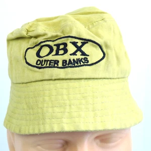 Outer Banks Youth Bucket Hat OBX Tan Beige North Carolina Beach Wide Brim - Picture 1 of 6