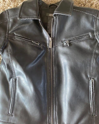 CHAQUETA KENNETH COLE REACTION NIÑOS IMITACIÓN CUERO TALLA 3T NEGRA Foto 1 de 4