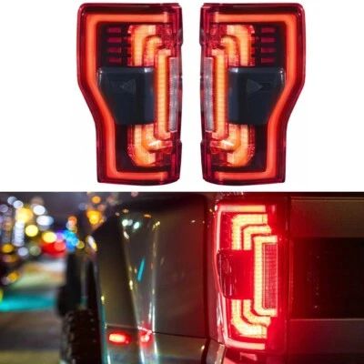 森本 LF351 XB LED 尾灯红色镜头适用于 17-22 福特 F250 F350 F450 — 第 1/4 张图片