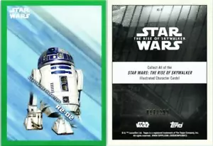 2019 STAR WARS THE RISE OF SKYWALKER ILLUSTRATED CHARACTER GREEN IC-7 017/299 - Picture 1 of 1
