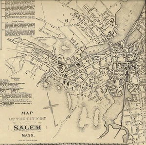 Salem MA Map with Homeowners Names Shown - Picture 1 of 3