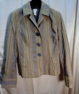 J Jill  blazer jacket   sz  6 stripes - Picture 1 of 4
