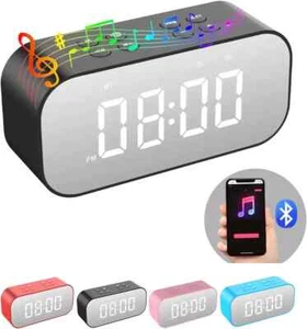 Alarm Clock for Bedroom/Office,Digital Clock with Bluetooth Speaker,Small Alarm - Picture 1 of 4