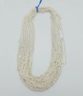 Großhandel Viele 24 Stücke Sterling Versilbert 76.2cm Seil Halsketten - Bild 1 von 2