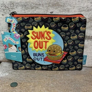 Bolsa de lápiz de maquillaje con cremallera suave Squishmallows hamburguesa con queso sol bollos fuera - Imagen 1 de 19