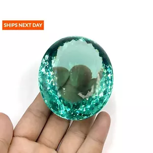 893 Crt Aqua Quartz Large Size Aqua Quartz Gemstone Faceted Cut Gemstone Quartz - Picture 1 of 6