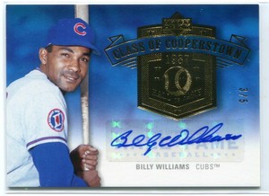 2005 Upper Deck Hall of Fame Class of Cooperstown Gold Billy Williams Auto 3/5
