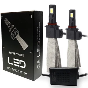 A1 2x H10 9145 Fanless LED Fog Light Kit 6000K Crystal White Bulbs Cooper Belts - Picture 1 of 10