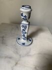 Pier 1 Imports White & Blue Floral Chinoiserie Candlestick Holder