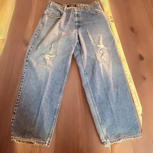 Vintage Levis Silver Tab Jeans 36x30 Blue 90s Baggy Denim Streetwear New York - Picture 1 of 10
