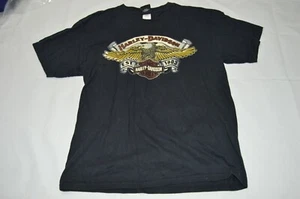 Harley-Davidson Motorcycles Wolf and Eagle Men's T-Shirt Black Size Large - Picture 1 of 5
