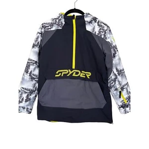 Spyder Jasper anorak, black/yellow, children's 12, ski, gorpcore, snow, warm - Picture 1 of 7