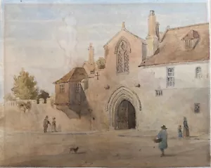 Salisbury Fine Early 19th Century Watercolour Drawing of St. Ann's Gate - Picture 1 of 8