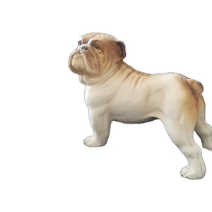 VINTAGE RETRO 60er MELBA WARE STEHENDE BULLDOGGE PORZELLAN HUND FIGUR - Bild 1 von 4