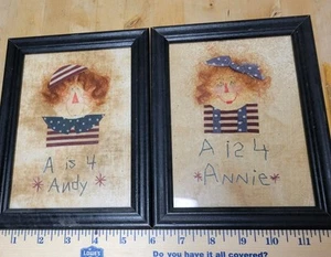Edith Anne Hand Raggedy Ann Andy Stitched Design - A Is 4 Annie Andy Signed - Picture 1 of 11