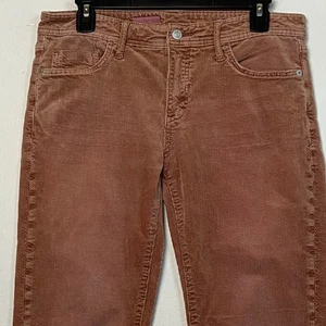 Anthropologie Pilcro Women's Slim Boyfriend Crop Corduroy Rose Pink Pant Size 28 - Picture 1 of 13