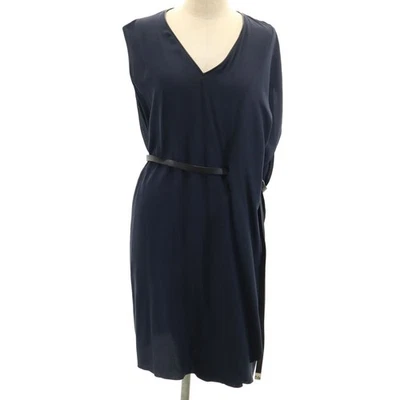 MARNI Italian Silk No sleeve one piece 42 Navy Women - Image 1 of 4