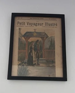 Vintage norwegische Hochzeit gerahmt LE Petit Voyageur Illustré Paris Druck Magazin - Bild 1 von 7