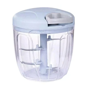 Pull String Hand Chopper Manual Food Processor To Slice Blue900ml - Picture 1 of 5