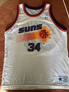 Vintage Champion- Charles Barkley- Phoenix Suns Jersey (white) size 48 - Picture 1 of 9