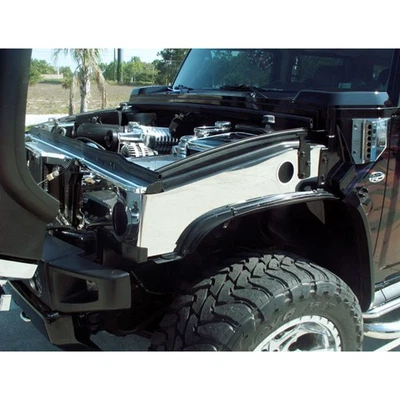 ACC Fender Covers fits 2003-2007 Hummer H2-2pc Stainless Steel/Polished - Image 1 of 4