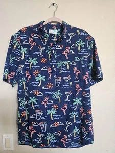 Chubbies Men's The Neon Lights Friday Shirt Performance Button Front Size XL - Picture 1 of 4