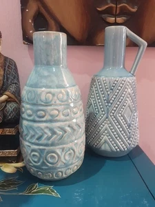 Keramik Vasen Objekte Deko Krüge Blau - Bild 1 von 6