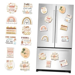 Inspirierende Bibelvers Kühlschrankmagnete - 12 Stück Boho Bibelvers Stil - Bild 1 von 8