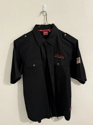 Camisa Indian Motorcycle Mechanics Para Hombre L Garaje Abotonada Motociclista Bordada Foto 1 de 4