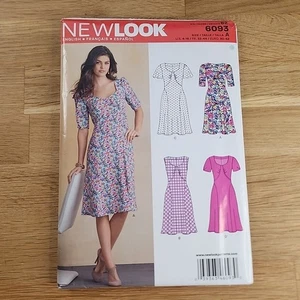 New Look 6093 Women's Dress Sewing Pattern Sizes 4-16 Uncut Factory Folds OOP - Picture 1 of 3