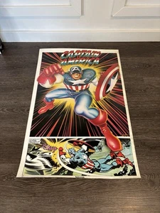 Vintage Captain America Poster Gedankenfabrik 1977 Marvel - 23,5” x 35” - Bild 1 von 13