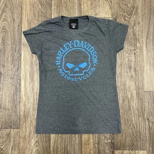 Harley Davison Museum Size Medium Gray Short Sleeve - Picture 1 of 8
