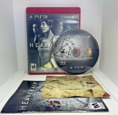 Heavy Rain (Sony PlayStation 3 PS3, 2010) Complete CIB Manual Origami EXCELLENT - Image 1 of 4