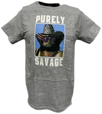 Macho Man Purely Savage Mens Grey T-shirt - Image 1 of 4